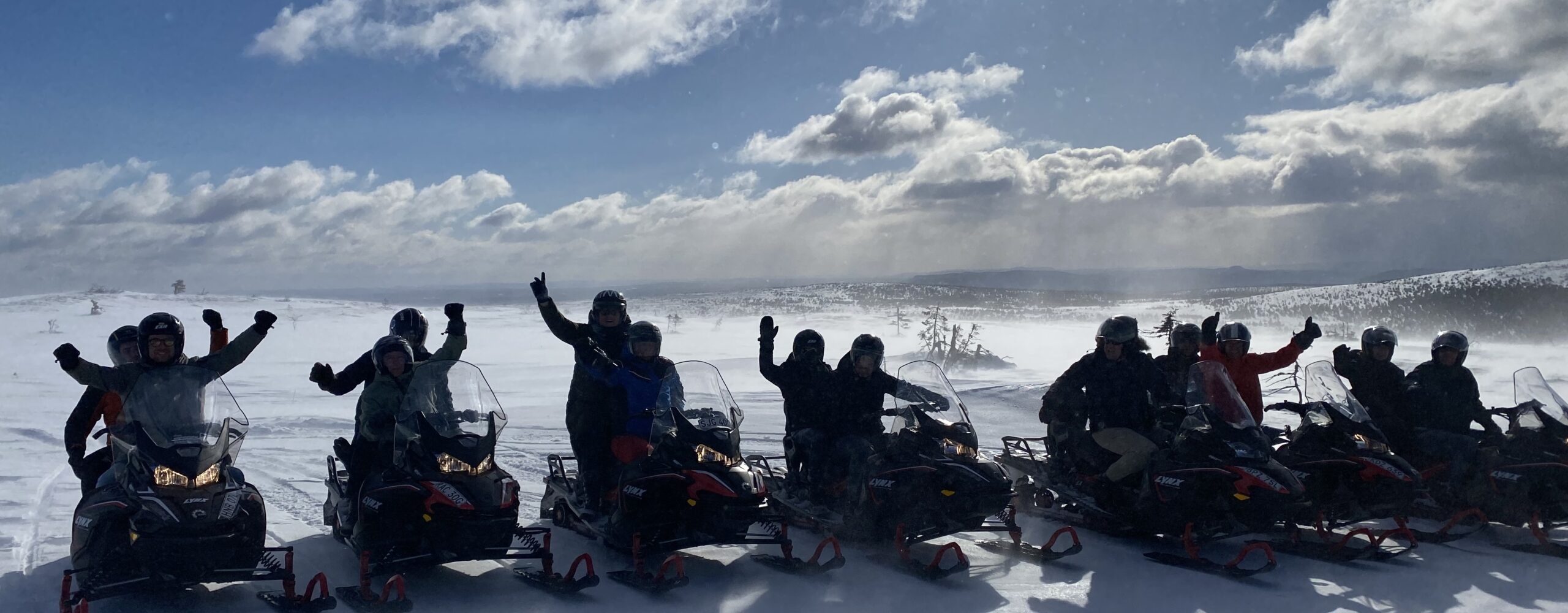 Zweden Wintersport bedrijfsuitje met sneeuwscooters 