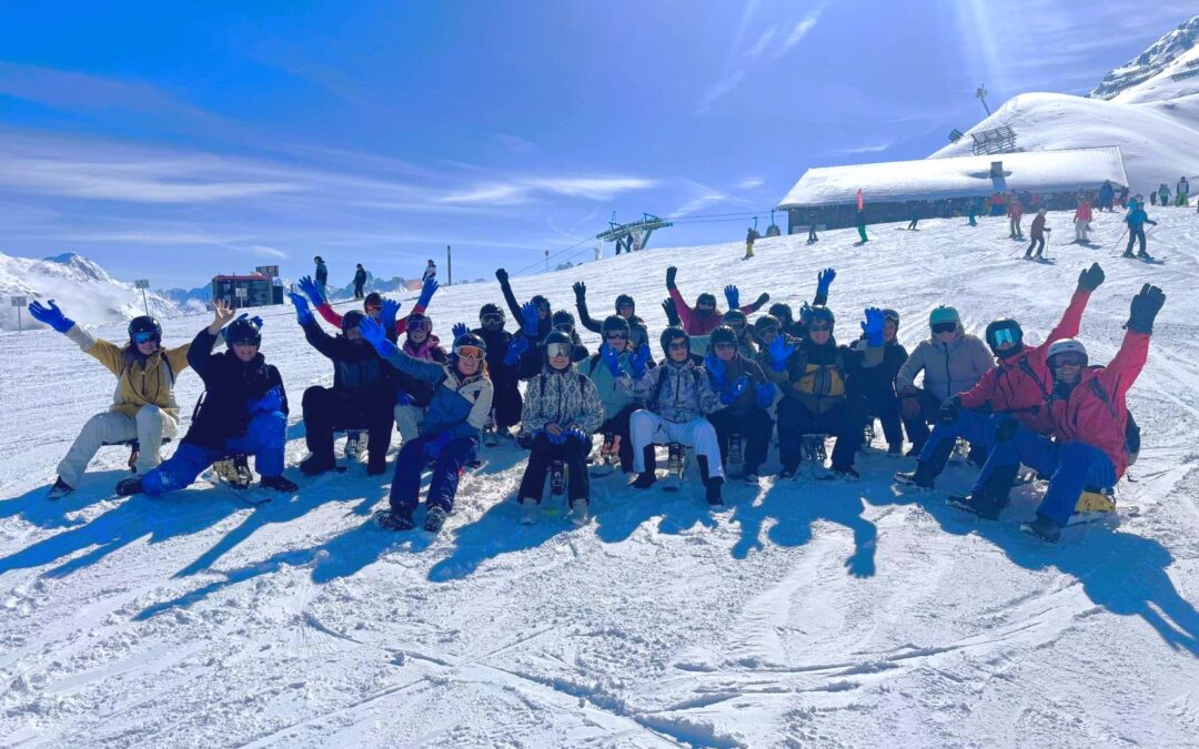 Grote groep Wintersport Montafon Oostenrijk