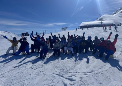 Grote groep Wintersport Montafon Oostenrijk